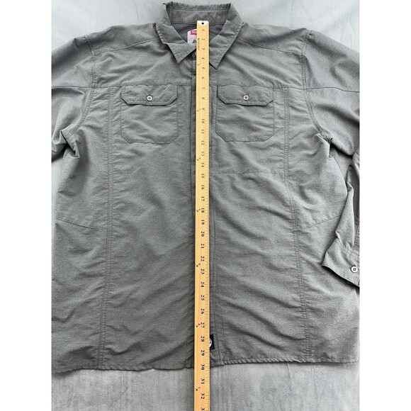 Wrangler Outdoor Series Shirt Mens XL Gray Long Sleeve Button Up Hiking Nylon - Picture 8 of 9